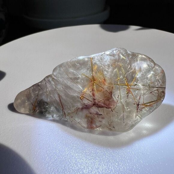Golden Rutilated Quartz Crystal‎ Freeform (#5) - Picture 12 of 16